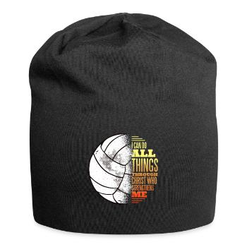 Volleyball And Jesus - Jersey-Beanie - Schwarz - Vorne