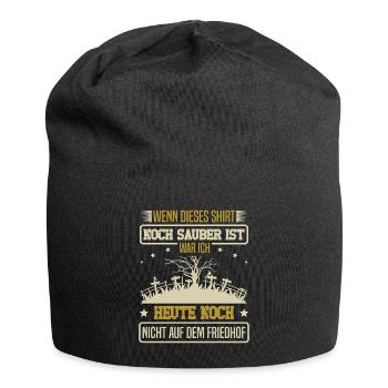 Leichenbestatter Bestattung Totengräber Bestatter - Jersey-Beanie - Schwarz - Vorne