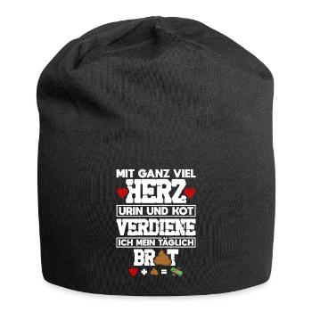 Krankenhaus Arzthelferin Krankenschwester - Jersey-Beanie - Schwarz - Vorne