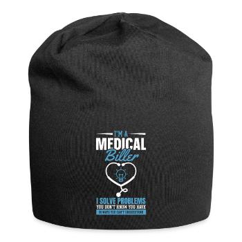 Codage médical ICD Je suis un facturier médical - Bonnet en jersey - noir - Devant