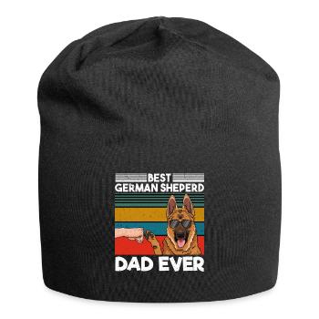 Best German Shepherd Dad Ever Bester Hunde Papa - Jersey-Beanie - Schwarz - Vorne