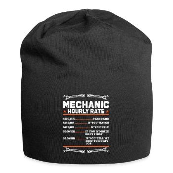Car Guy I Mechanics Labor Rates I Mechanic Hourly - Jersey Beanie - black - Front