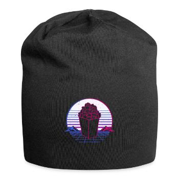 Popcorn Cinema Retro Vintage Retro Wave - Jersey Beanie - black - Front