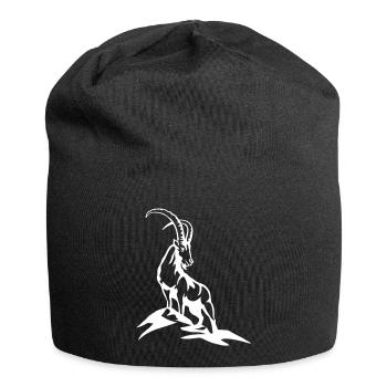 Magnificent Ibex Berchtesgaden National Park - Jersey Beanie - black - Front