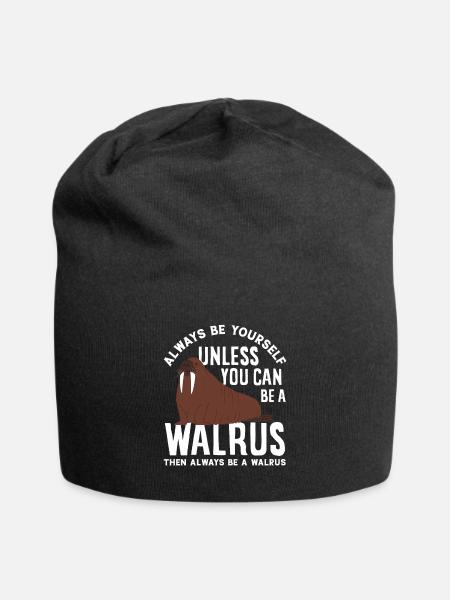 Sei Ein Walross Walrosse Lustiges Walross Geschenk - Jersey-Beanie - Schwarz