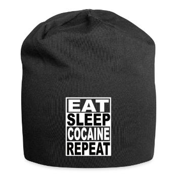 Manger du sommeil Cocaïne Répéter - Bonnet en jersey - noir - Devant