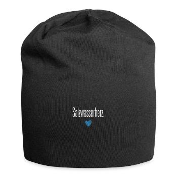 Salzwasserherz Salzwasser Meer Atlantik Ozean - Jersey-Beanie - Schwarz - Vorne
