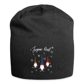 Weihnachtswichtel Joyeux Noel - Jersey-Beanie - Schwarz - Vorne