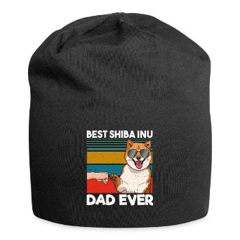 Best Shiba Inu Dad Ever - Jersey-Beanie - Schwarz - Vorne