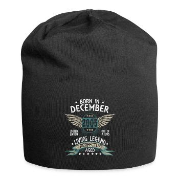 Born in December 2005 - Jersey-Beanie - Schwarz - Vorne
