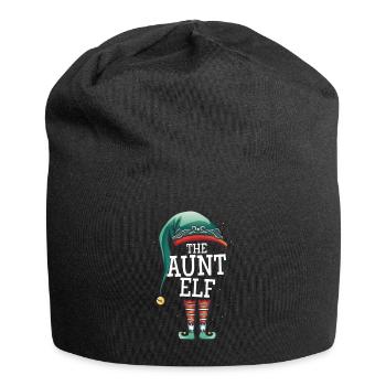 Die Tante Elfe Weihnachts Outfit Damen Frauen Aunt - Jersey-Beanie - Schwarz - Vorne