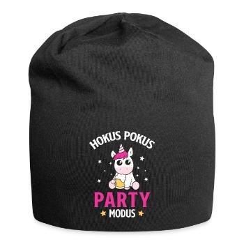Einhorn Bier Hokus Pokus Party Modus - Jersey-Beanie - Schwarz - Vorne