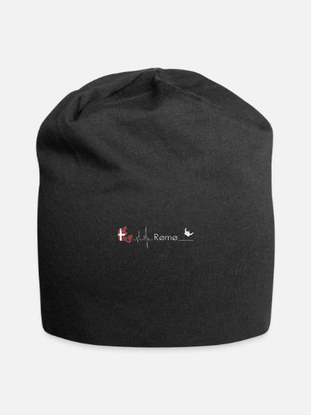 Römö Kopenhagen EKG Dänemark Dansk Geschenkidee - Jersey-Beanie - Schwarz
