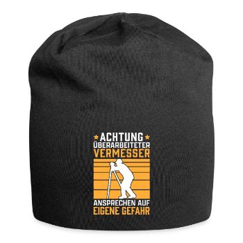 Überarbeiteter Vermessungstechniker Vermesser - Jersey-Beanie - Schwarz - Vorne