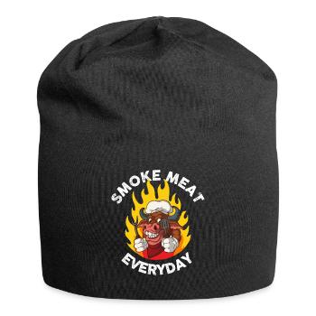 Smoke Meat Everyday BBQ Gift - Jersey Beanie - black - Front