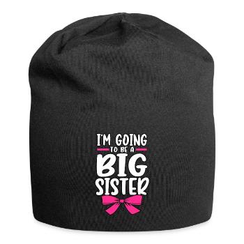 Baby Reveal I'm Going To Be A Big Sister Gender - Jersey-Beanie - Schwarz - Vorne