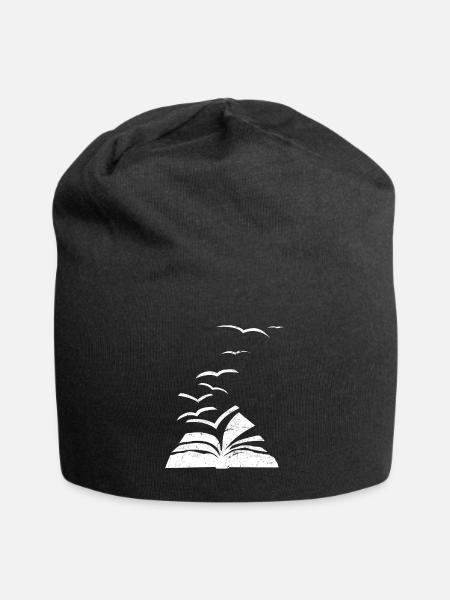 Livres Oiseaux Mouette Rat de bibliothèque - Bonnet en jersey - noir