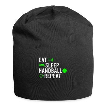Eat Sleep Handball Repeat - Jersey Beanie - black - Front