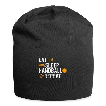 Eat Sleep Handball Repeat - Jersey Beanie - black - Front