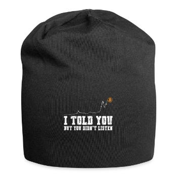 Bitcoin Crypto Chart je vous ai dit - Bonnet en jersey - noir - Devant