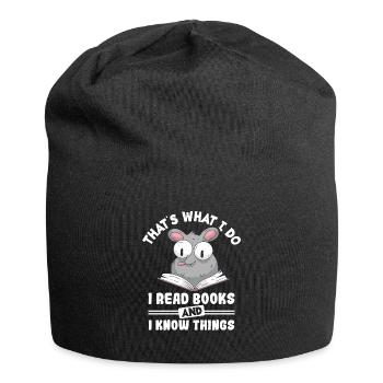 Lesen Leser - Jersey-Beanie - Schwarz - Vorne