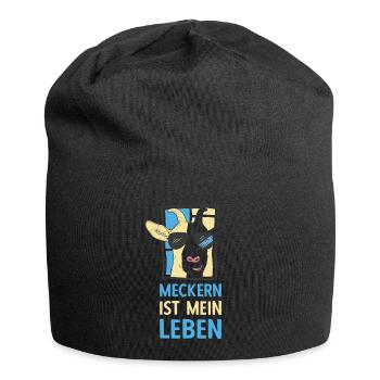 Meckern ist mein Leben Cooler Ziegenbock Spruch - Jersey-Beanie - Schwarz - Vorne