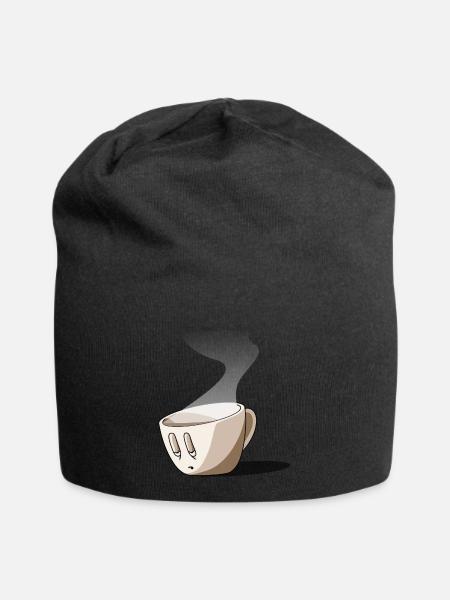 Coffee... - Bonnet en jersey - noir