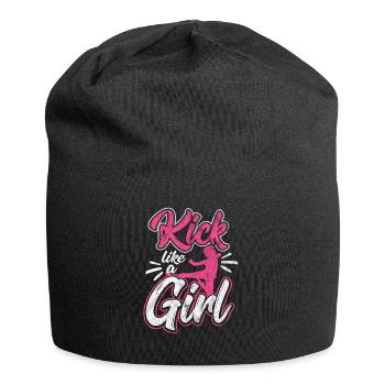 Shirt de karaté femme ou une fille comme un cadeau - Bonnet en jersey - noir - Devant