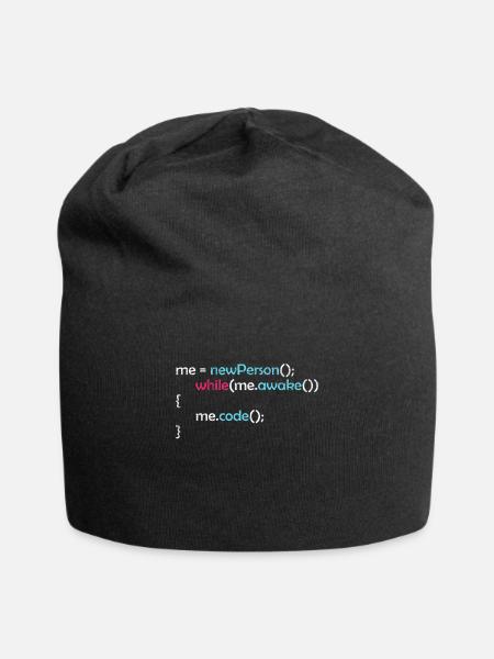 Alors réveillé je code drôle dire cadeau - Bonnet en jersey - noir