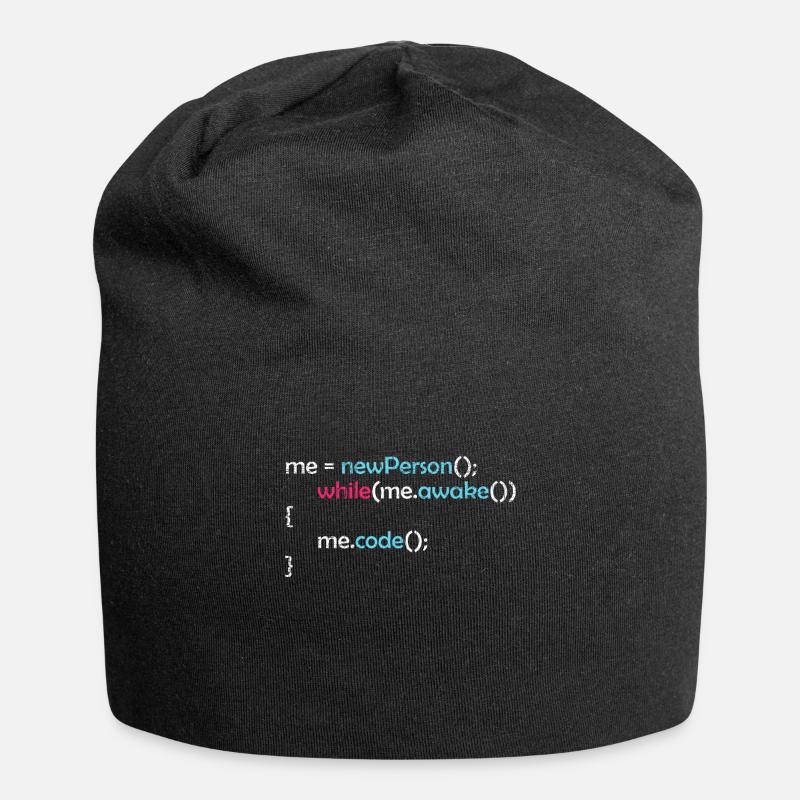 Alors réveillé je code drôle dire cadeau - Bonnet en jersey - noir