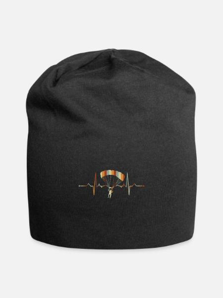 Vintage ECG Pulse Parapente Heartbeat Parapente - Bonnet en jersey - noir