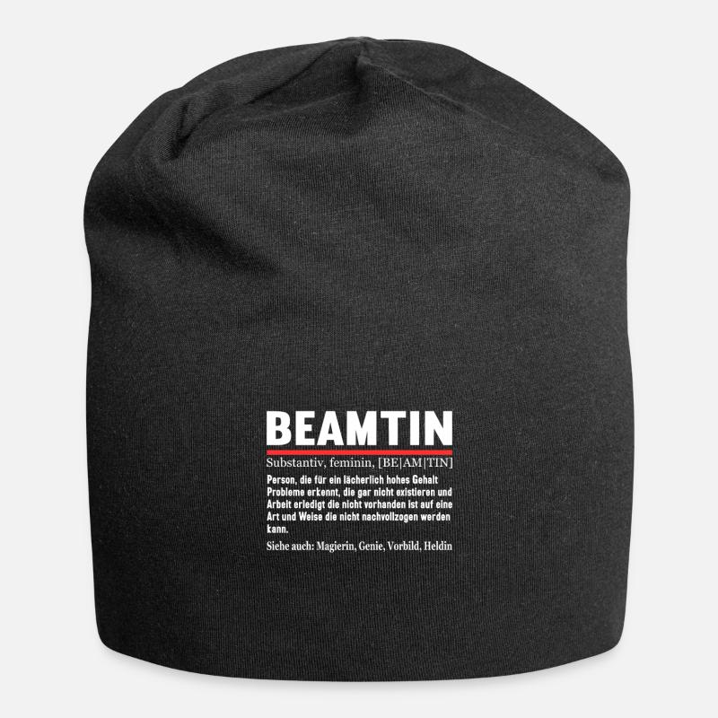 Beamten Verbeamtung öffentlicher Dienst Definition - Jersey-Beanie - Schwarz