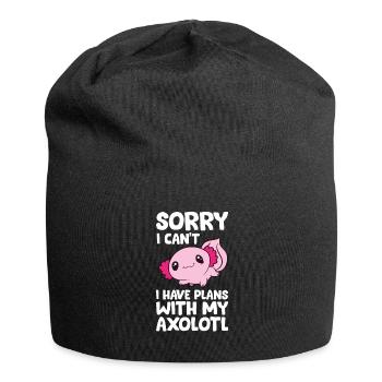 Ich kann leider nicht, ich habe Pläne mit meinem - Jersey-Beanie - Schwarz - Vorne
