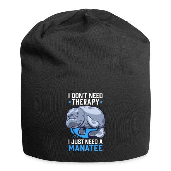 Lamantin sans thérapie Lamantin Mammifère marin Lamantin - Bonnet en jersey - noir - Devant