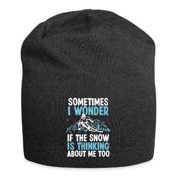 Skiing Ski Winter Sports Snow Ski Sloper Skier - Jersey-Beanie - Anthrazit - Vorne