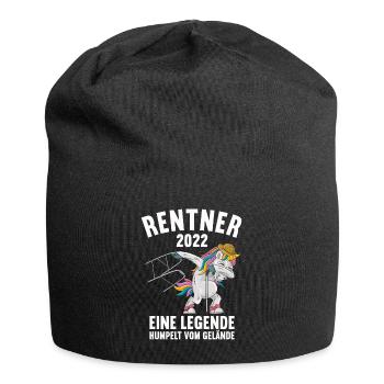 Einhorn Ruhestand Rentnerin Rentner Rente 2022 - Jersey-Beanie - Schwarz - Vorne