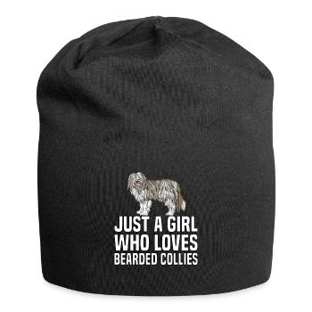 Bearded Collie - Jersey-Beanie - Schwarz - Vorne