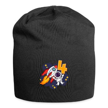 4 ans Jeune astronaute dans l’espace 4ème anniversaire - Bonnet en jersey - noir - Devant