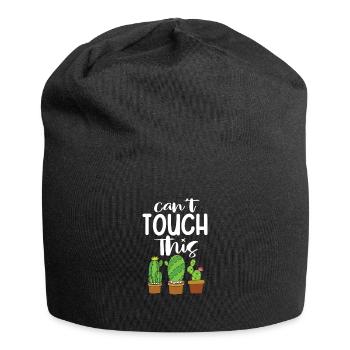 Kaktus Kakteen Pflanze Stachelig Pflanzen Geschenk - Jersey-Beanie - Schwarz - Vorne