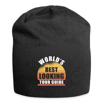 Worlds best looking tourguide - Jersey-Beanie - Schwarz - Vorne