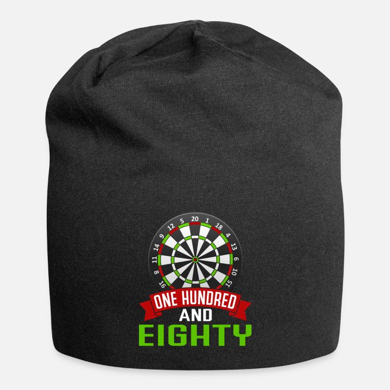 One Hundred And Eighty 180 Dart Dartspieler - Jersey-Beanie - Schwarz