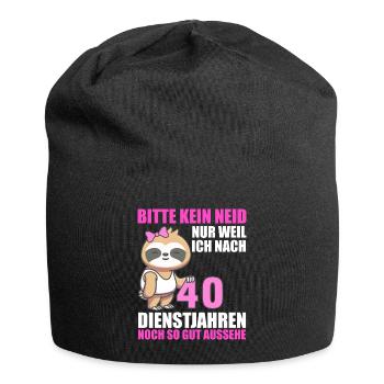 40 Jahre im Dienst 40 Jähriges Dienstjubiläum - Jersey-Beanie - Schwarz - Vorne