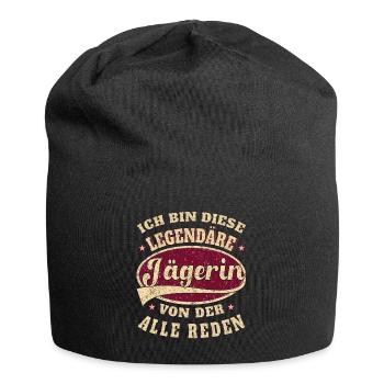 Jägerin Ich bin diese legendäre Jägerin - Jersey-Beanie - Schwarz - Vorne