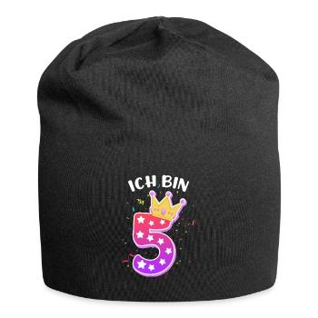 Ich bin schon 5 Jahre 5. Geburtstag Mädchen - Jersey-Beanie - Schwarz - Vorne