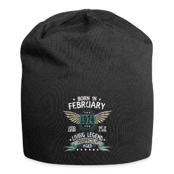 Legends Born in February 1974 - Jersey-Beanie - Schwarz - Vorne