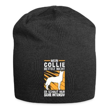 Mein Kurzhaarcollie bettelt nicht Smooth Collie - Jersey-Beanie - Anthrazit - Vorne