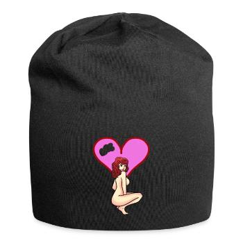 Sexe Amour Domina Strip-teaseuse Femme Nue Érotique - Bonnet en jersey - noir - Devant