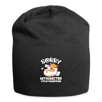 Hamster Pet Rodent Rodent Animal Gift - Jersey Beanie - black - Front