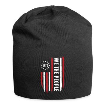 Nous La police Histoire américaine 1776 Patriotique - Bonnet en jersey - noir - Devant