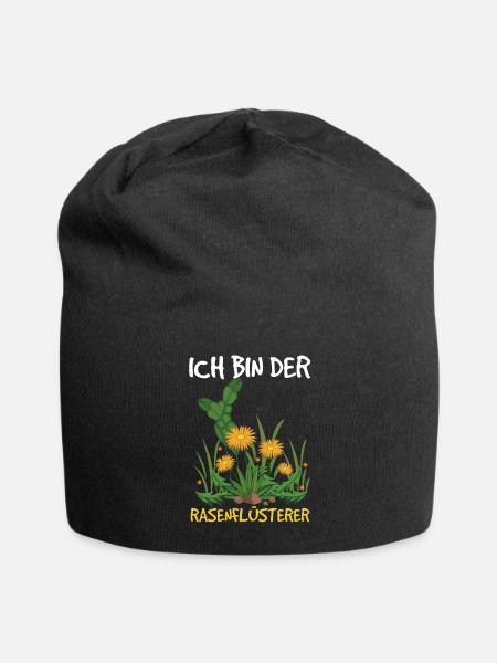 Rasenflüsterer - Lustiges Garten Rechenzentrum - Jersey-Beanie - Schwarz